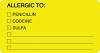 Medical Allergy Label allergic to penicillin