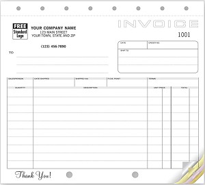 Shipping invoice small format 