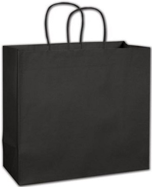 Black 14 x 6 x 13 1/2 Turn Top Shopper 