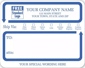 preprinted Ship Via checkboxes 