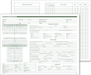 Double-sided Dental General Examination Record 