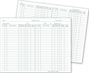 Double-sided Dental Service Record 