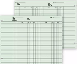 double entry ledger sheets 
