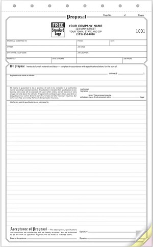 Classic Carbonless Proposal Form 