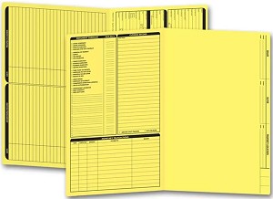 Real Estate Folder Left Panel List Legal Size Yellow 