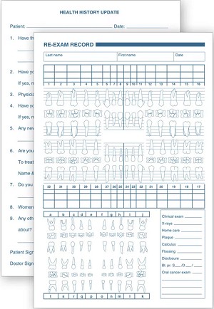 Dental Health History Re Exam Record 