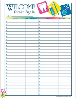 Patient Sign In Sheet 