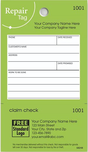 Green Repair Tag 