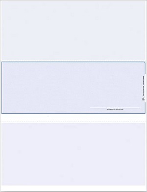Blank Check Stock Middle Check with Signature Line 