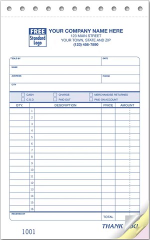 Classic Design Sales Slips 
