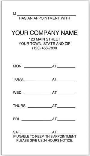 Medical Appointment card 