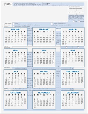 1040 Calendar 
