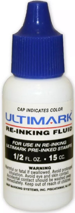Blue Ink Refill for Pre-Inked Stamp 