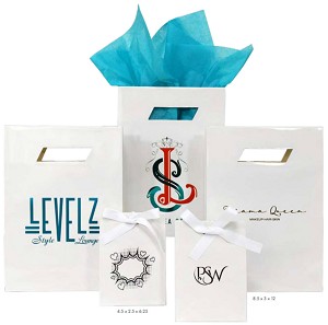 FASHION DIE CUT 8 1/2 x 3 x 12 LAMINATED BAG 