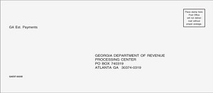 Georgia Estimate Tax Envelope 