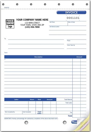 Work Order Invoice 