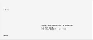 Indiana State E-File Tax Envelope 