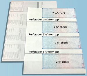 Blank Laser Check Stock 4 Per Page Personal Size 