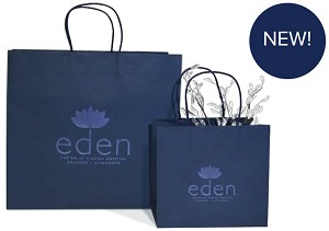Navy 14 x 6 x 13 1/2 Turn Top Shopper 