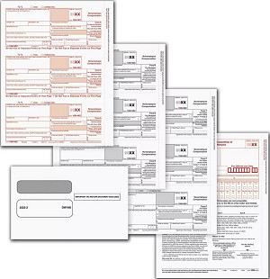 1099-NEC 5-part Forms with Envelopes 