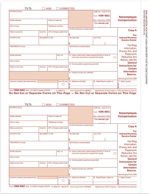 IRS Approved 1099-NEC to report nonemployee compensation 