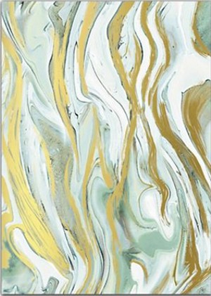 marble pattern in gold, mint and white 