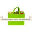 THESE BRIGHT SHOPPING BAGS ARE GREAT AS REUSABLE GROCERY BAG 