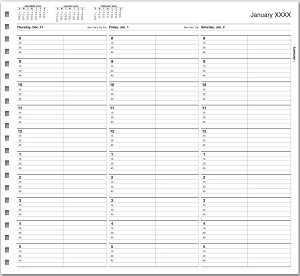 Convenient 3 Month Calendar on each page 