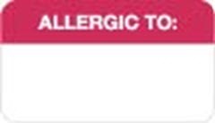 Medical Allergy Label 
