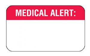 Medical Allergy Label  medical alert 
