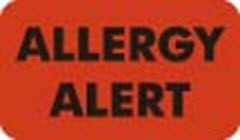Medical Allergy Alert Label 